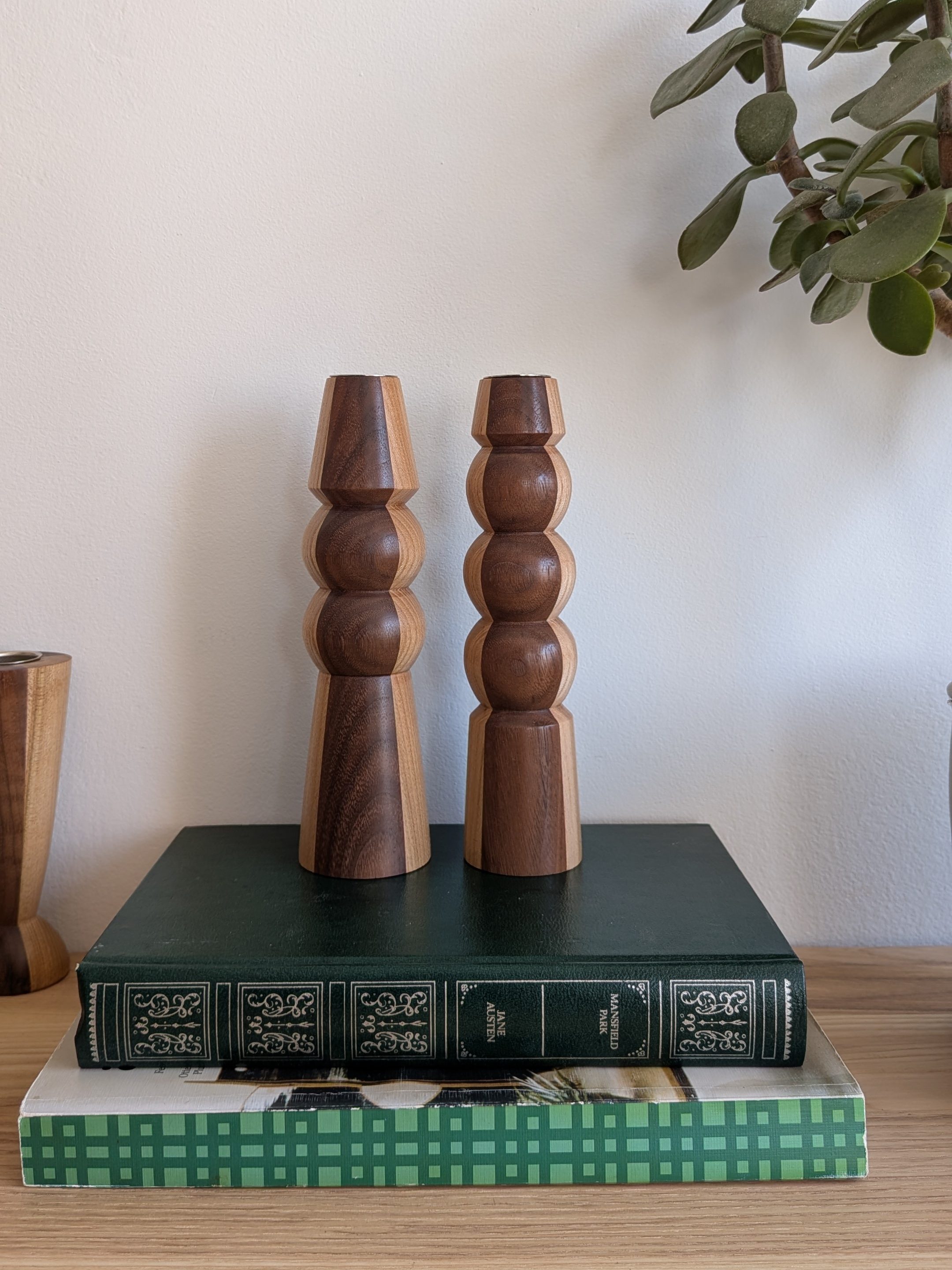  פמוטים לנרות שולחן - פמוטים מפוסלים - פמוטי עץ - פמוט עבודת יד - פמוטים מיוחדים - פריטי עיצוב ישראלי

הדלקת נרות מזמינה רגעים של קרבה וכוונה. 

כל פמוט מיוצר בעבודת יד במחרטה, ולכן אין שניים זהים.

פמוטים שהם פסלים מיוחדים, אותם אני יוצרת בעבודת יד פה בתל אביב. כל פמוט הוא מיוחד במינו